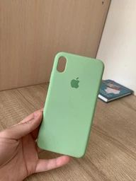 Чохол-накладка Silicone case для IPhone Xs max Rose red бордовий