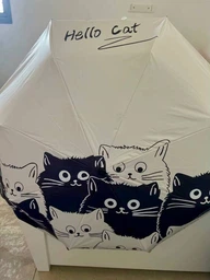 Складна компактна жіноча парасолька з принтом "Котики" повний автомат Umbrella автоматична парасолька від дощу та сонця / УФ / ультрафіолету, чорно-білий (104010072) фото від покупців 4