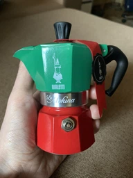 Гейзерна кавоварка Bialetti Tricolour Mokina (5650) на 1 чашку 50 мл червно-зелена (8006363014212) фото від покупців 9