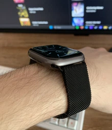 Металевий ремінець Fruct Milanese Loop Band для Apple Watch 42/44/45/46/49 mm Black фото від покупців 4