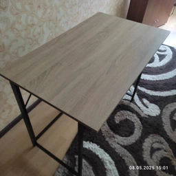 Стіл розкладний Моріс Ferrum-decor 750x1000x600 Чорний метал ДСП Кашемір 16 мм (MORI1013)