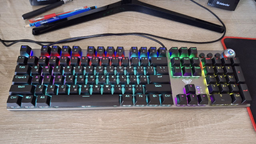 Клавіатура дротова Aula F2058 Rainbow EN/UA layout KRGD blue USB фото від покупців 2
