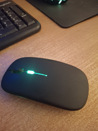 Беспроводная RGB мышь PANTXIKE с Bluetooth 5.0, 1600 DPI и встроенным аккумулятором (золотой) фото от покупателей 1