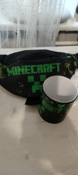 Подарочный набор: Детская сумка-бананка+Кружка майнкрафт "Minecraft"для мальчика (0002)