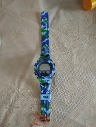 Оригинальные детские наручные часы Skmei KIDS 1547 голубой камуфляж