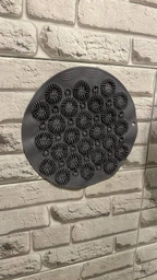 Кругла силіконова щітка - мочалка на присосках на стіну у ванну / душ Bath Mat масажний протиковзкий килимок для ніг, сірий (104330204)