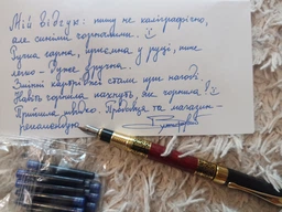 Ручка чернильная металлическая перьевая ручка для письма с картриджами с синими чернилами 10 шт в комплекте, деловая ручка 14,2 см Черный фото от покупателей 1