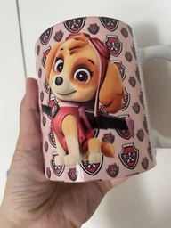 Подарочная чашка с принтом Щенячий Патруль (Paw Patrol) Скай 2 330 мл. Розовый