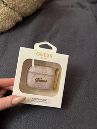Чохол CG Mobile Guess 4G Script Metal Collection для AirPods 3 Pink (3666339009779)