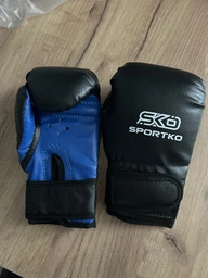 Боксерские перчатки детские SPORTKO 6 унций черные