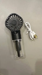 Ручний вентилятор - зволожувач повітря на акумуляторі Humidifying Fan тришвидкісний міні-вентилятор / міні-кондиціонер із розпиленням води, 15.7х6.8 см, рожевий (103945197) фото від покупців 2