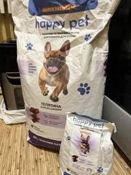 Гипоаллергенный сухой корм для собак средних и малых пород Happy Pet с телятиной 5 кг фото от покупателей 6