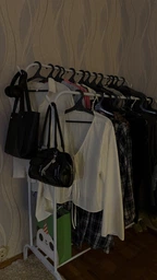Подвійна стійка вішалка для одягу та взуття Smart Loft Master Rack сталева з полицею White