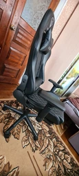 Геймерское кресло игровое с подставкой для ног Германия.Черное BS5934