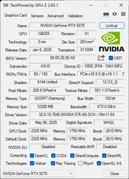 Відеокарта ASUS GeForce RTX 5070 12GB GDDR7 OC TUF-RTX5070-O12G-GAMING (90YV0LZ0-M0NA00)