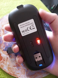Беспроводная бесшумная аккумуляторная мышка с RGB подсветкой 1600DP Bluetooth 5.2 + 2.4 GHz тихая для ноутбуков пк планшетов плоская Slim фото от покупателей 9