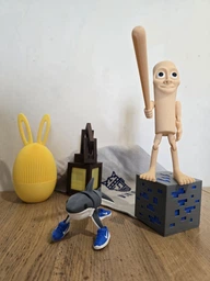 Фигурка Тун Тун Тун Сахур - 3D мем из TikTok, подвижная, с бейсбольной битой фото от покупателей 2
