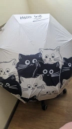 Складна компактна жіноча парасолька з принтом "Котики" повний автомат Umbrella автоматична парасолька від дощу та сонця / УФ / ультрафіолету, чорно-білий (104010072) фото від покупців 1