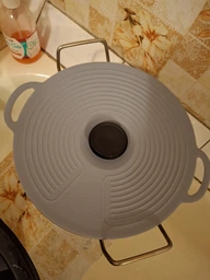 Кришка для каструлі силіконова CooKstyle з ручками багаторазова діаметр 28 см HP34541L фото від покупців 4