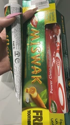 Зубна паста МІСВАК Дабур трав'яна Toothpaste MISWAK Dabur + зубна щітка в подарунок, 190 г