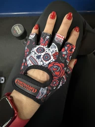 Жіночі рукавички для фітнесу Contraband Pink Label 5237 Sugar Skull Gloves (Рожевий S)