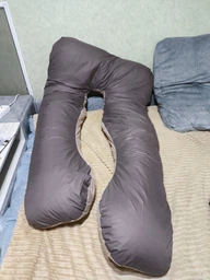 Подушка для беременных и отдыха Sleepingg U-Shape формы Антиаллергенное волокно с наволочкой и молнией Беж (4820227283460) фото от покупателей 2