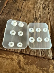Набір силіконових амбушюр у трьох розмірах S/M/L для навушників Airpods Pro у футлярі, 6 пар, білі "P" (92344449)