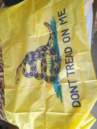 Флаг Гадсдена 90х150см Don't Tread on Me, Желтый Флаг со Змеей, Gadsden Flag 3x5 ft (90x150 cm)
