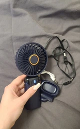 Портативний ручний вентилятор з дисплеєм Led Digital Display Fan N15 Black фото від покупців 1