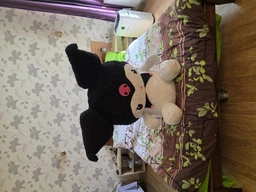Sanrio Куромі 120 см велика м'яка іграшка аніме хелоу китти kuromi hello kitty арт 1