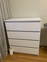 Комод с 4 ящиками Лофт КМД-06 Ш 803 / В 998 / Г 402 мм Белый, Nikoshop фото от покупателей 3