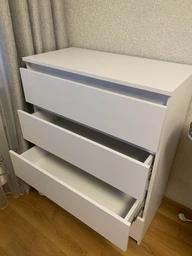 Комод с 4 ящиками Лофт КМД-06 Ш 803 / В 998 / Г 402 мм Белый, Nikoshop фото от покупателей 1