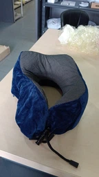 Подушка для подорожей memory foam, дорожня подушка, синя, The Chestnut фото від покупців 2