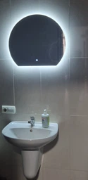 Зеркало с подсветкой для ванной комнаты настенное смарт зеркало LED 79х71см BRS фото от покупателей 3