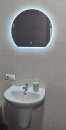 Зеркало с подсветкой для ванной комнаты настенное смарт зеркало LED 79х71см BRS фото от покупателей 2
