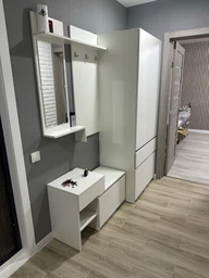 Прихожая шкаф с вешалкой Мастер Форм Брайт 1700 х 520 х 2000 h (правосторонняя) Венге магия/Дуб крафт серый 30377