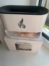 Увлажнитель воздуха аромадиффузор Flame Aroma Diffuser ночник cоляная лампа с имитацией пламени и резервуаром для эфирного масла black фото от покупателей 9