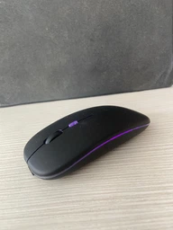 Беспроводная оптическая двухрежимная компьютерная мышка Lem Berger, соединение по Bluetooth и через фишку 2,4GHz, 1600 DPI, с подсветкой, матовая черная, G8159-3, 3309667