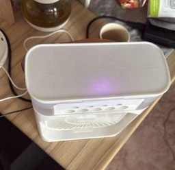 Настольный міні кондиціонервентилятор с увлажнителем воздуха led rgb подсветкой ночник 3 в 1 экономный портативный охладитель очиститель увлажнитель с льдом переносной для дома офиса квартиры питание usb