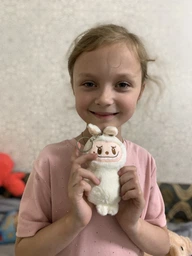 Мягкая игрушка сюрприз labubu лабубу детская фигурка 17 см для детей аксессуар для сумки рюкзака фото от покупателей 5