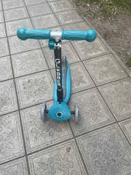 Дитячий самокат 3-7 років Globber Primo Foldable Lights, м'ятний (432-206-3)