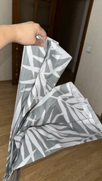 Шторка для ванной комнаты WOKO Palm 180x180 с 12-ю кольцами фото от покупателей 5