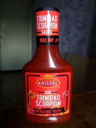 Соус томатный очень острый Roleski Trinidad Scorpion с перцем Тринидад Скорпион 340 г фото от покупателей 1