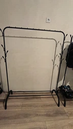 Стойка вешалка для одежды и обуви Loft Organizer TW-603 напольная стальная с полкой и 8 крючками Black фото от покупателей 17