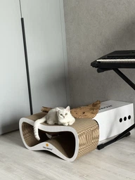 Когтеточка-лежанка для кошек Say Meow Grace гофрокартон, 67х27х24 см (8040190103008) фото от покупателей 15