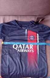 Футбольна форма дитяча з індивідуальним нанесенням PSG (ПСЖ), сезон 2026, 28 розмір, ріст 150-155 см, темно-синя з червоним фото от покупателей 1