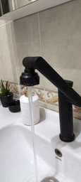 Змішувач трансформер Swiveling Faucet обертовий для ванної кімнати та кухні | Кран універсальний на раковину поворотний Чорний