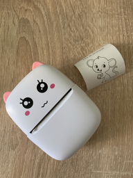 Портативный Мини Термопринтер Детский Mini Printer Bluetooth + Набор Термобумаги В Комплекте Розовый