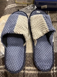 Мужские домашние тапочки с открытым носком FX shoes Дорис 18047 44-45 Синие с серым (2820000009708) фото от покупателей 2