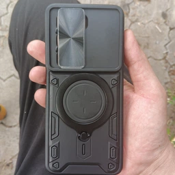 Чехол Magnetic Shield для Infinix Hot 50 / X6882 бампер противоударный с подставкой кольцом Black фото от покупателей 2